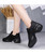 Women's black flyknit stripe texture sport print shoe sneaker 06