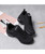Women's black flyknit stripe texture sport print shoe sneaker 14