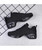 Women's black flyknit stripe texture sport print shoe sneaker 12