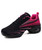 Women's rose red flyknit stripe texture sport print shoe sneaker 01