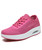 Women's rose red flyknit hollow cut rocker bottom shoe sneaker 01