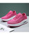 Women's rose red flyknit hollow cut rocker bottom shoe sneaker 07