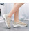 Women's grey floral vamp slip on rocker bottom shoe sneaker 04