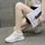 Women's beige splicing style plain casual shoe sneaker 02