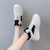 Women's white black side decorated casual shoe sneaker 06