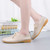 Women's beige simple plain lace up dress shoe 02