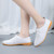 Women's white simple plain lace up dress shoe 04