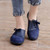 Women's blue splicing style lace from side casual shoe 02