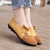 Women's yellow splicing style lace from side casual shoe 05