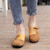 Women's yellow splicing style lace from side casual shoe 03