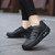 Women's black H pattern rocker bottom shoe sneaker 02