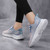 Women's pink blue stripe flyknit sport shoe sneaker 04