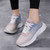 Women's pink blue stripe flyknit sport shoe sneaker 03