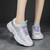 Women's blue white casual hollow sport shoe sneaker 05