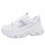 Women's white grey casual pattern label sport shoe sneaker 01