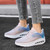 Women's pink Blue flyknit texture stripe rocker bottom shoe sneaker 06