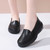 Women's black casual air cushioned slip on shoe loafer 04