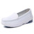 Women's white casual air cushioned slip on shoe loafer 01