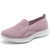 Women's pink stripe texture casual slip on shoe sneaker 01