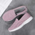 Women's pink stripe texture casual slip on shoe sneaker 06