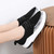 Women's black patent suede casual shoe sneaker 02