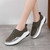 Women's green patent suede casual shoe sneaker 03