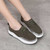 Women's green patent suede casual shoe sneaker 02