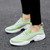 Women's grey green stripe texture casual shoe sneaker 03