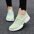 Women's grey green stripe texture casual shoe sneaker 02