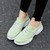 Women's grey green stripe texture casual shoe sneaker 05