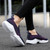 Women's navy stripe texture casual shoe sneaker 03