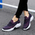 Women's navy stripe texture casual shoe sneaker 05