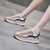 Women's khaki stripe mix color casual shoe sneaker 02