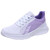 Women's white purple flyknit stripe texture casual shoe sneaker 01