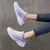 Women's white purple flyknit stripe texture casual shoe sneaker 02