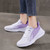 Women's white purple flyknit stripe texture casual shoe sneaker 06