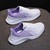 Women's white purple flyknit stripe texture casual shoe sneaker 07