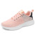 Women's pink flyknit stripe texture label print shoe sneaker 01