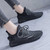 Women's black flyknit stripe texture pattern shoe sneaker 03