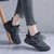 Women's black flyknit stripe texture pattern shoe sneaker 02