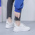 Women's white flyknit stripe texture logo pattern shoe sneaker 03