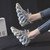 Women's grey flyknit patterned texture casual shoe sneaker 02
