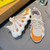 Women's beige flyknit stripe texture sock like entry shoe sneaker 05