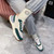 Women's green stripe label print casual shoe sneaker 05
