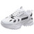 Women's white stripe stylish print casual shoe sneaker 01