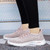 Women's pink flyknit label print casual shoe sneaker 02