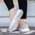 Women's pink flyknit label print casual shoe sneaker 05