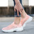 Women's pink flyknit stripe hollow lace shoe sneaker 04