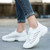 Women's white flyknit stripe hollow lace shoe sneaker 04