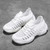 Women's white flyknit stripe hollow lace shoe sneaker 06